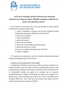Acta Asamblea SECMA diciembre 2017