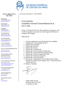 Convocatoria asamblea extraodinaria abril 2019 Tarragona
